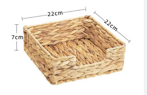 Boîte à mouchoirs décorative rectangulaire faite à la main meilleur prix jacinthe d'eau naturelle rotin jonc de mer bambou tissé à la main porte-papier - Product Image 6