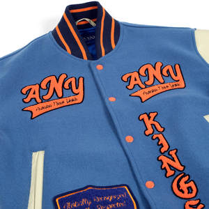 Veste universitaire personnalisée vente en gros en usine veste de baseball universitaire OEM de haute qualité pour hommes manches brodées Letterman - Product Image 6