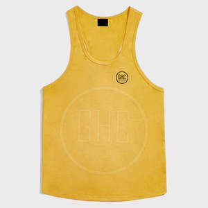 Camiseta sin mangas con estilo para hombre de Venta caliente Casual algodón poliéster Fitness Gym Wear mejor estilo - Product Image 1