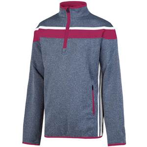 เสื้อแจ็กเก็ตมีซิปรูดด้านบนผ้าเจอร์ซีย์ปรับแต่งได้ผ้า100% พิมพ์โลโก้ขนาดพลัสไซส์คุณสมบัติป้องกันการหด - Product Image 3