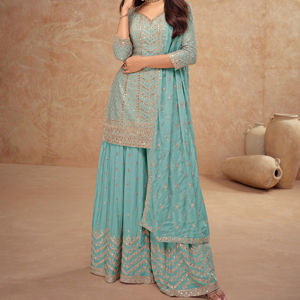 สูทปักลายสำหรับชาวชินอนฟรีไซส์พรีเมียมพร้อมงานปักหนาเหมาะเป็นคอลเลกชันสูทสไตล์ปากีสถาน - Product Image 1