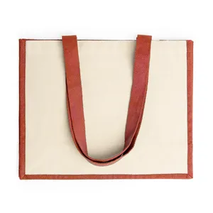 Borsa Promozionale Personalizzata Saluzzo in Cotone e Juta per Gadget - Product Image 3