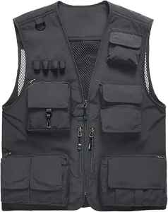 Hot Sale Customizable Construction Safety <b>Vest</b> <b>Black</b> Work Wear with Logo Pockets Breathable Casual Style for Winter - Product Image 6