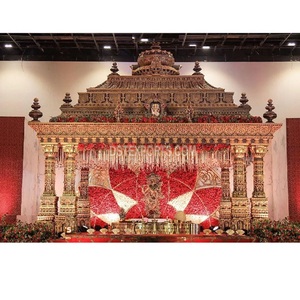 Modern Traditional South Indian Manavarai Mandap Setup Grand Indian Wedding Mandap Decoration South Indian Theme Wedding Mandap - Product Image 1