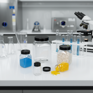 ขวด PETG คุณภาพสูง ทนทาน รูปทรงสี่เหลี่ยม ปากกว้าง สำหรับห้องปฏิบัติการ จากบริษัท Burkle GmbH - Product Image 3