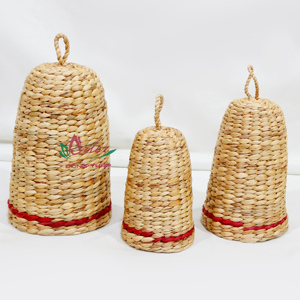 Juego de Artesanía Artex Dong Thap, 3 Decoraciones Modernas de Campanas de Jacinto de Agua, Regalo Rústico para Navidad 2024, para Colgar - Product Image 3