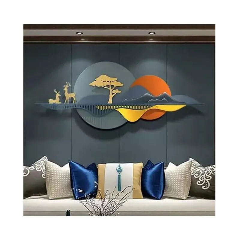 Indoor and Outdoor Home Wall Decor Display Lobby House Flower Shaped Interior Bedroom And Living Room Metal Wall Art