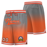 Short de basket-ball en polyester sublimé à double couche, coupe athlétique, séchage rapide, avec poches zippées.