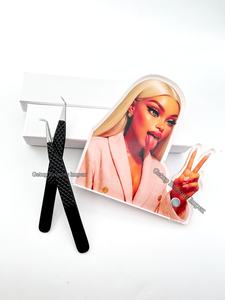 Latest Quality Sustainable Acrylic Doll Lash <b>Tile</b> With <b>Magnet</b> For Eyelash Extension Tweezers Custom Lash <b>Tile</b> Available - Product Image 5