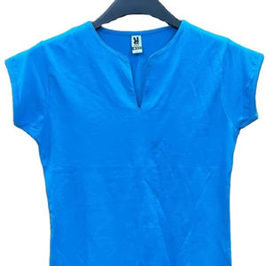 Colección de Vestidos Casuales de Verano para Mujer de Calidad, Tops Cómodos con Cuello en V y Diseño de Patrón Sólido Transpirable - Product Image 1