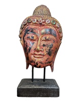 Grande statue de Bouddha en bois et métal sculptée et embossée, taille réelle, sur mesure, sculpture bouddhiste indienne