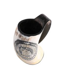Taza de cuerno de búfalo hecha a mano de calidad superior 100% con Karvin - Product Image 3