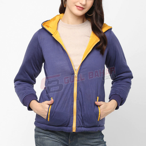 Veste matelassée pour femme avec capuche et fermeture à glissière pour l'hiver, l'extérieur et les vêtements décontractés Veste matelassée légère pour femme - Product Image 2