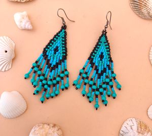 Pendientes bordados a mano, pendientes personalizados con múltiples cuentas, joyería festiva para mujer al mejor precio, pendientes con cuentas. - Product Image 2