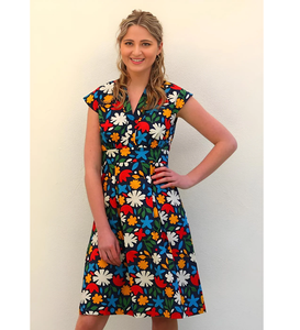 Robe Billie à manches courtes en coton de qualité supérieure pour femmes, conçue pour un confort sans effort et une mode minimaliste raffinée, en provenance d'Inde - Product Image 6