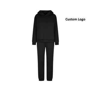 High Quality Heavy Fleece Women's Hoodie Sweatpants Jogger Set Breathable Sportswear Custom Logo Embroidery Knitted Winter - Product Image 6