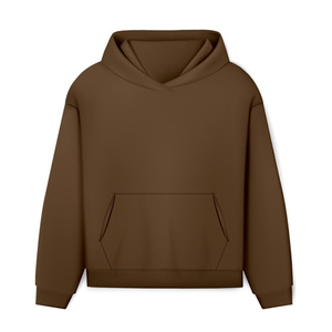 <b>Men's</b> Winter 100% Cotton Oversized Drop Shoulder Fleece Sweatshirt Hoodie Soft Warm Embroidered Casual Wholesale OEM Service - Product Image 5