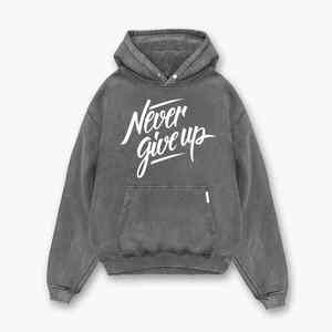 เสื้อมีฮู้ดผ้าคอตตอนฟลีซสวมหัวสำหรับผู้ชายโอเวอร์ไซส์พิมพ์ลายสกรีนเสื้อผ้าแนวสตรีทแฟชั่นสไตล์ยิมสำหรับผู้ชาย - Product Image 6