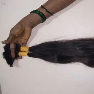 2026 Vente chaude 100% tissage de cheveux indiens bruts naturels vierges, vente en gros de cheveux indiens. Cheveux humains bruts en vrac non tissés d'Inde - Product Image 1