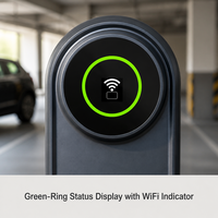 Chargeur mural pour véhicule électrique 7 kW, EVSE Wallbox, connecteur GB, 32A, WiFi, contrôle intelligent par application, usage domestique et commercial, OEM ODM