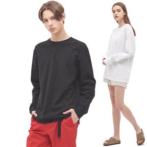 เสื้อยืดคอกลมแขนยาวสำหรับผู้ชายผ้าฝ้าย100% 210 GSM โลโก้ OEM สำหรับผู้ชาย - Product Image 2