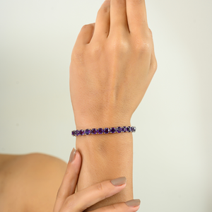 Explore 100% Authentique Naturel Violet Améthyste Déclaration Bracelet Solide 925 Sterling Fine Jewelry Manufacture Exportateur - Product Image 6