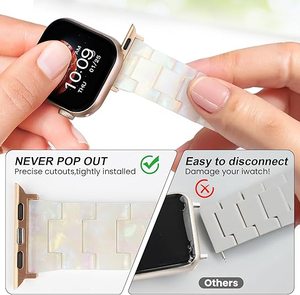 <span class=keywords><strong>Bracelet</strong></span> de remplacement en résine pour <span class=keywords><strong>Apple</strong></span> <span class=keywords><strong>Watch</strong></span> Series <span class=keywords><strong>SE</strong></span> 10 9 8 7 Ultra 6 5 4 3 2 1 - Product Image 4