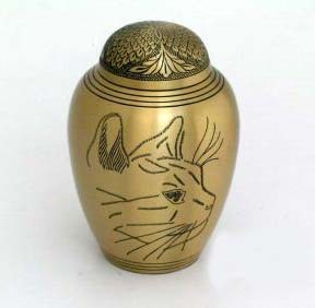 Aluminium <b>Cat</b> <b>Urn</b> for Ashes Fancy Modern Style Pet Cremation <b>Cat</b> Shape Memorable <b>Urn</b> Hot Selling Cheap Wholesale Cremation <b>Urns</b> - Product Image 5