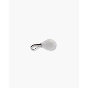 Collier tendance en cuivre plaqué rhodium et or avec pendentif gouttelette, perle de diamant et motif cœur - Product Image 2