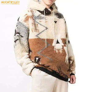 Men <b>Hoodie</b> Custom Design Fashionable Printing <b>Sherpa</b> Fleece <b>Hoodie</b> for Men Long Sleeve Fluffy Fleece Thick Winter <b>Hoodie</b> - Product Image 2