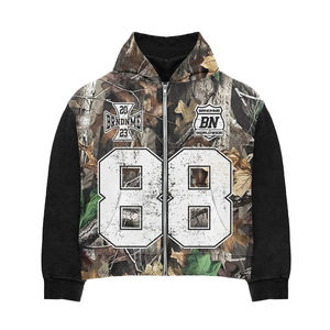 Chándales Oversize de Algodón Pesado para Hombre con Logotipo Personalizado, Rayas y Camuflaje, Ropa Urbana de Alta Calidad, Chándales Unisex - Product Image 2