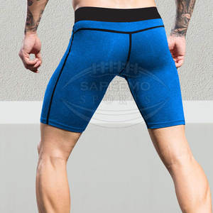 Shorts de compression décontractés pour hommes en tissu peigné, légers et à séchage rapide, taille élastique pour l'entraînement sportif - Product Image 6