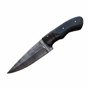 Cuchillo de caza de supervivencia al aire libre hecho a mano, cuchillos de acero de Damasco de alto carbono personalizados - Product Image 1