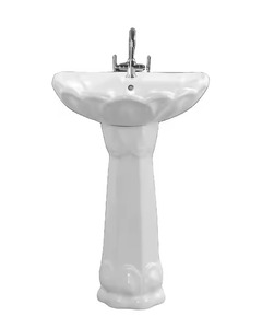 Lavabo de Pedestal completo de cerámica blanca de alta calidad Juego de escurridor único Mejor precio India Diseño al por mayor - Product Image 4