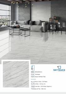 Carrelage de sol en porcelaine vitrifiée brun clair revêtement de sol design maison 60x60 carrelage indien en porcelaine fabriqué en Inde - Product Image 6