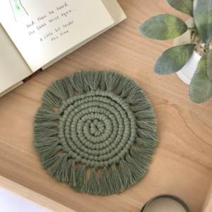 Posavasos de té de macramé 100% hecho a mano, diseño personalizado y color de la India, exquisitas alfombrillas y almohadillas - Product Image 2