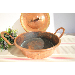 Elégant Casserole en Cuivre, Couvercle Anti-Fuite avec Poignée Marron, pour le Stockage Élégant des Marmites de Taille Moyenne - Product Image 3