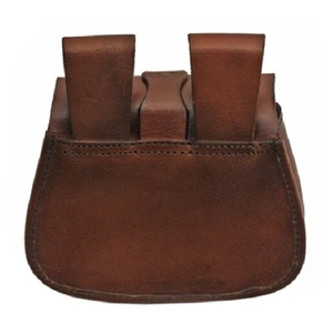 Borsa rustica medievale in pelle con coulisse e passante per cintura perfetta per accessori per Cosplay e costumi storici - Product Image 2