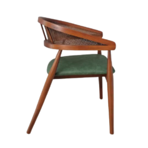 Fauteuil à bascule écologique le plus vendu pour salon, avec accents en rotin et bois massif, siège en mousse, design moderne pour maison, villa, hôtel - Product Image 5