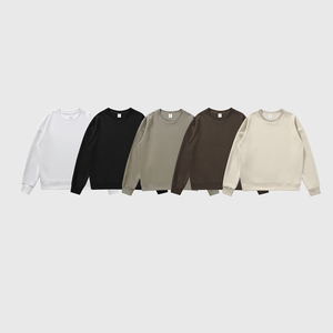 Suéter de Hombre 100% Algodón al por Mayor, de Alta Calidad, con Logotipo Personalizado, Color Sólido, Manga Larga, Tejido Holgado, Ropa de Grupo para Otoño - Product Image 2