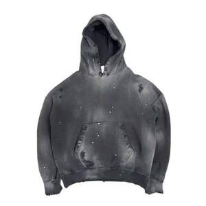 Ligero de gran tamaño diseño personalizado estampado desgastado lavado ácido sudaderas con capucha Streetwear pulóver sudaderas con capucha para hombres y mujeres - Product Image 6