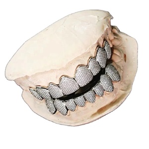 Vvs <b>Diamond</b> Vintage 925 <b>Silver</b> Custom Invisible <b>Diamond</b> Grillz Hip Hop Iced Out Princess Cut for <b>Teeth</b> - Product Image 6