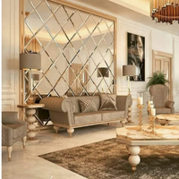 Panneau de séparation décoratif en verre diamanté fait main, style Art Déco moderne, rétroéclairé par LED, installation facile pour