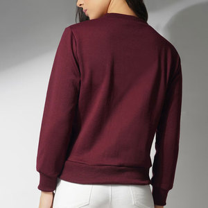 Logo personnalisé imprimé meilleur prix femmes sweat à manches longues col en O Premium femmes sweat - Product Image 2