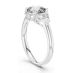 2.39 CT Cushion Cut Lab Diamond Engagement <b>Ring</b> Trillion Side Stones VVSVS EF CVD Diamonds 18K, 14K, 10K Gold & 925 - Product Image 4