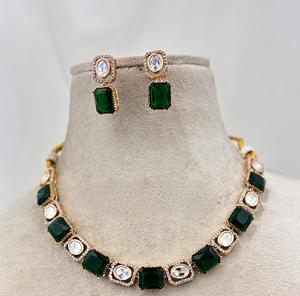 Juego de Kundan chapado en oro con piedras Dublet originales tradicionales, juego de Kundan de calidad Premium, calidad increíble con pendientes para boda - Product Image 4