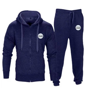 High Street Fashion Custom Applique Embroidery Heavyweight Warm Winter Mens Tracksuit - Product Image 3