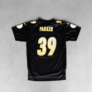 Vente en gros sur mesure de maillot de football américain rétro en maille entièrement imprimé par sublimation short de style streetwear surdimensionné - Product Image 2