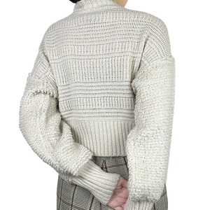 Vente en gros de chandails d'hiver en pur coton pour femmes faits sur mesure derniers pulls à la mode pour femmes - Product Image 2