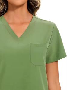 Custom Logo Nursing Scrubs <b>Set</b> Women's Men's Elastic Quick-Drying Jogger Scrubs Uniforms Embroidery Protective Clothes - Product Image 5